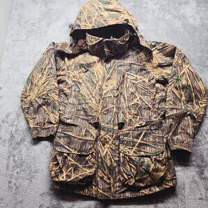 Columbia Hunting Jacket Mens Size M Brown Mossy Oak Shadow Grass Camo Pockets